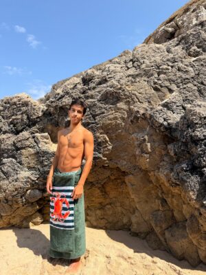 Green Wave Towel